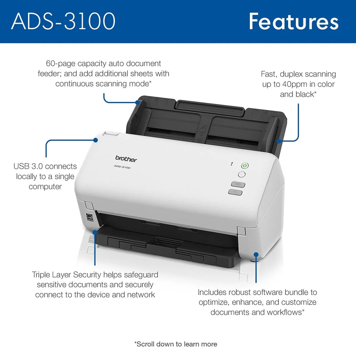 Brother Scanner ADS 3100 A4