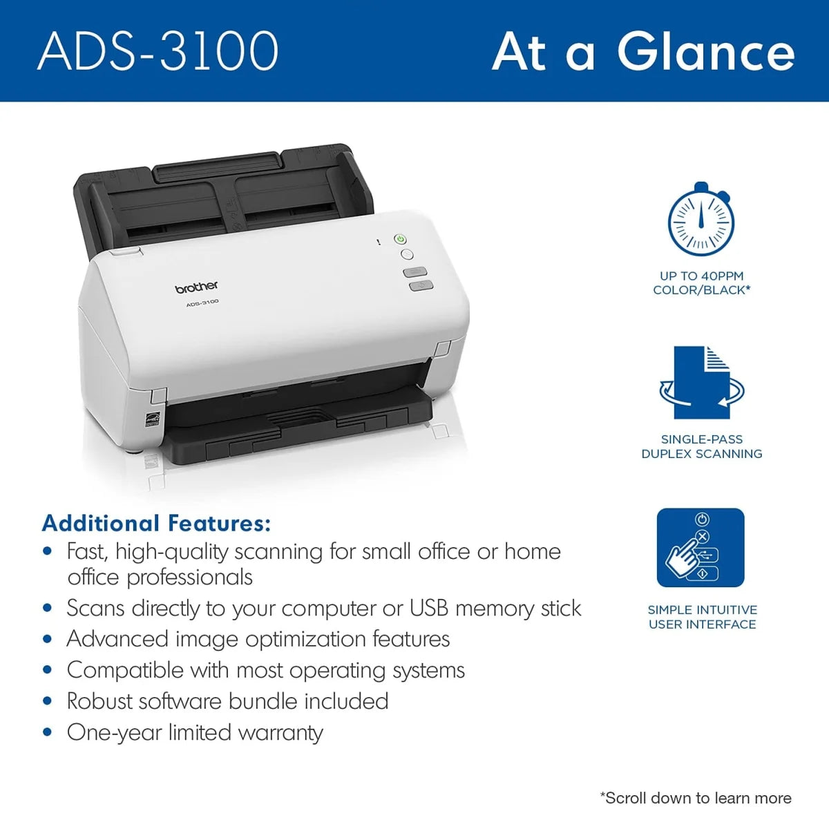 Brother Scanner ADS 3100 A4